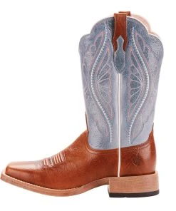 'Ariat' Women's 12" Primetime Square Toe - Baby Blue Eyes / Gingersnap