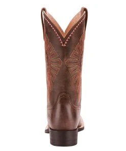 'Ariat' Women's 11" Round Up Rio Western Square Toe - Naturally Distressed Brown -Carhartt-shop 10025038 heel 1024x1024@2x