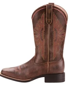 'Ariat' Women's 11" Round Up Rio Western Square Toe - Naturally Distressed Brown