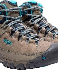 'Keen Outdoor' Women's Targhee EXP WP Mid Hiker - Brindle / Blue Coral -Carhartt-shop 1017737 PLA large 1024x1024@2x
