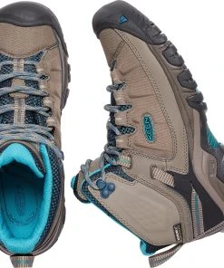 'Keen Outdoor' Women's Targhee EXP WP Mid Hiker - Brindle / Blue Coral -Carhartt-shop 1017737 PLD large 1024x1024@2x