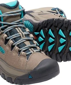 'Keen Outdoor' Women's Targhee EXP WP Mid Hiker - Brindle / Blue Coral -Carhartt-shop 1017737 PPS large 1024x1024@2x