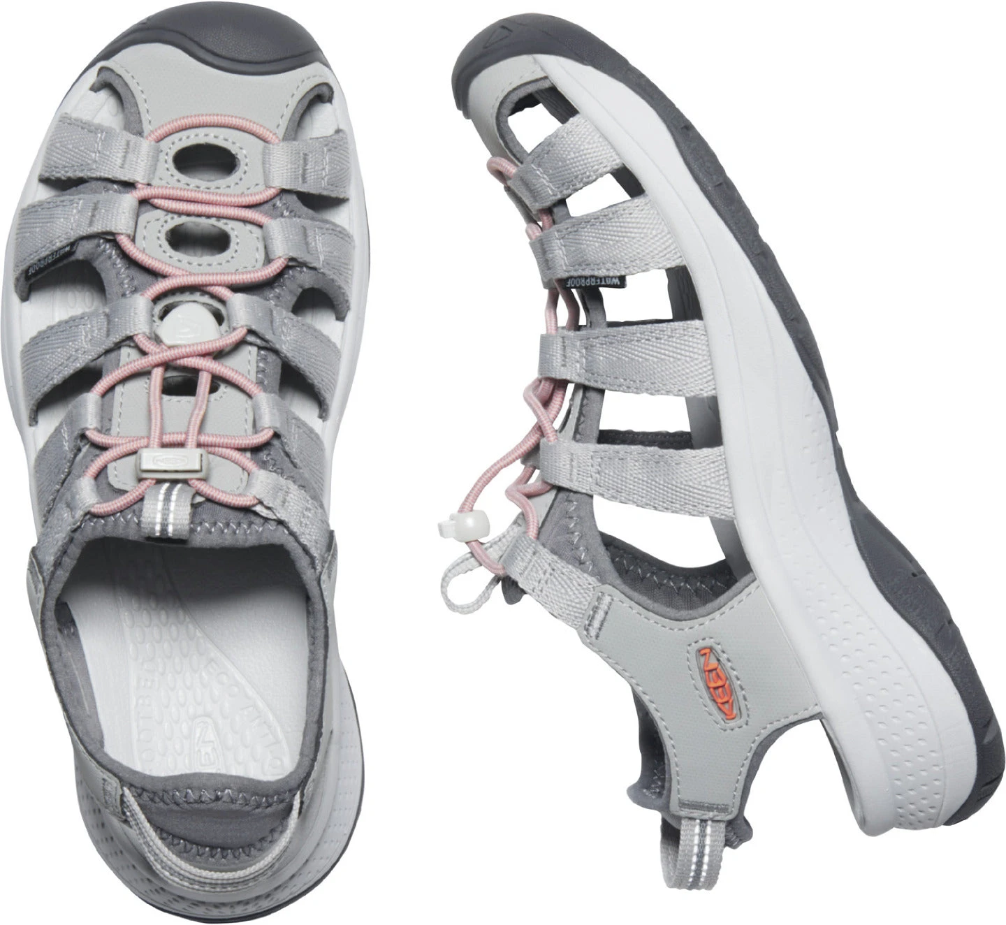'Keen Outdoor' Women's Astoria West Sandal - Grey / Coral 4 'Keen Outdoor' Women's Astoria West Sandal - Grey / Coral - Image 2