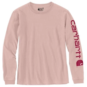 'Carhartt' Women's Workwear Logo Sleeve T-Shirt - Ash Rose 3 'Carhartt' Women's Workwear Logo Sleeve T-Shirt - Ash Rose