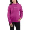 'Carhartt' Women's Force® Lightweight Graphic Hoodie - Magenta Agate -Carhartt-shop 105573 P37 WS23 b 300x300