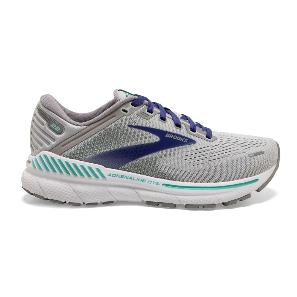 'Brooks' Women's Adrenaline GTS 22 - Alloy / Blue / Green 3 'Brooks' Women's Adrenaline GTS 22 - Alloy / Blue / Green