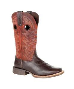 'Durango' Women's 12" Rebel Pro Western Square Toe - Chestnut / Crimson -Carhartt-shop DRD0355 1024x1024@2x