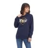 'Ariat' Women's R.E.A.L. Shield Logo Hoodie - Navy Eclipse 2 'Ariat' Women's R.E.A.L. Shield Logo Hoodie - Navy Eclipse -Carhartt-shop F22 WMS WEST 10041679 front 1024x1024@2x