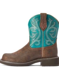'Ariat' Women's 8" Fatbaby Heritage - Worn Hickory / Shamrock