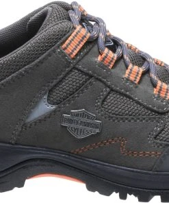 'Harley Davidson' Women's Wincrest Oxford - Grey / Light Orange