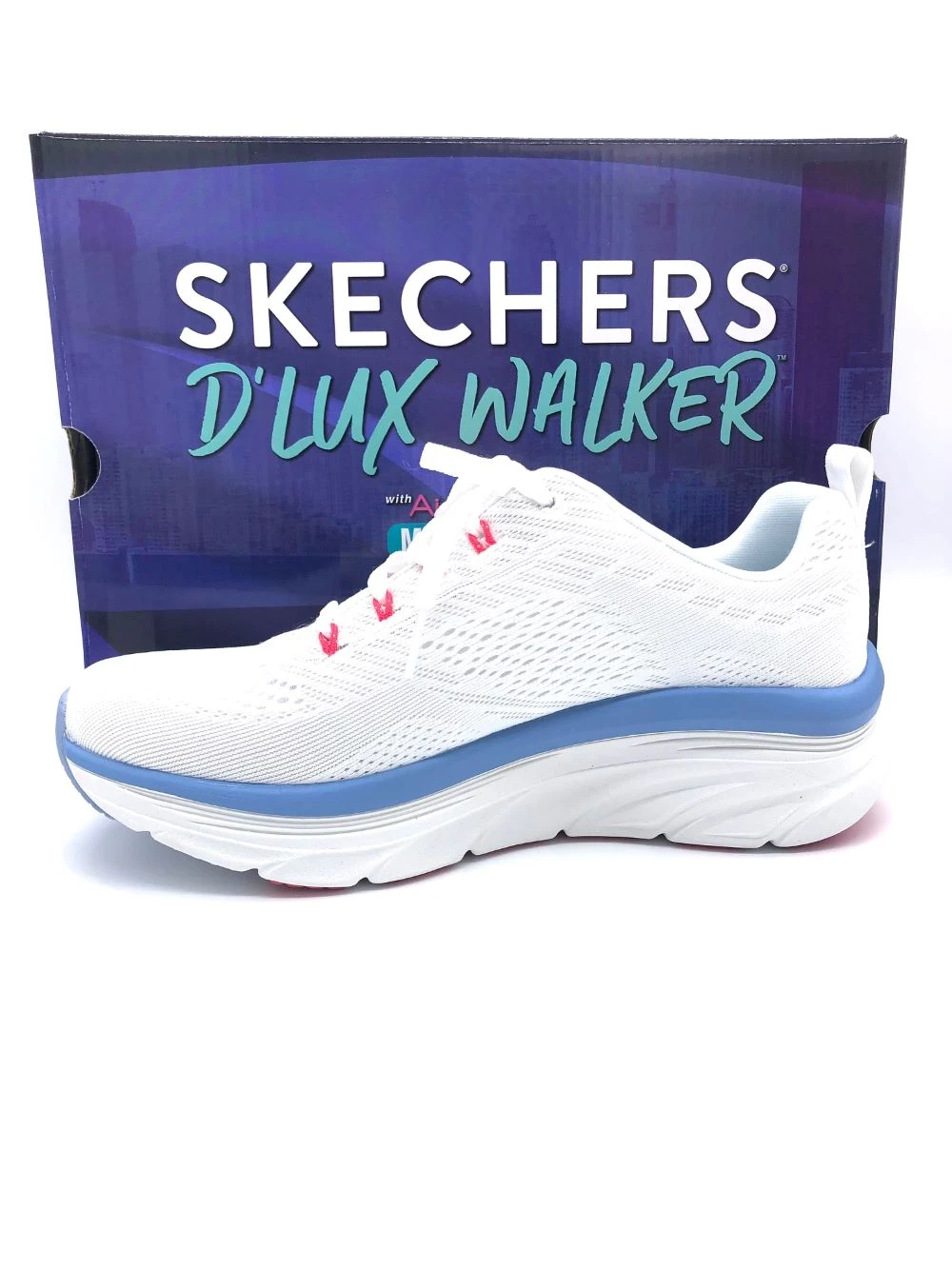 'Skechers' Women's D'Lux Walker-Fresh Finesse - White / Pink / Blue 8 'Skechers' Women's D'Lux Walker-Fresh Finesse - White / Pink / Blue - Image 6