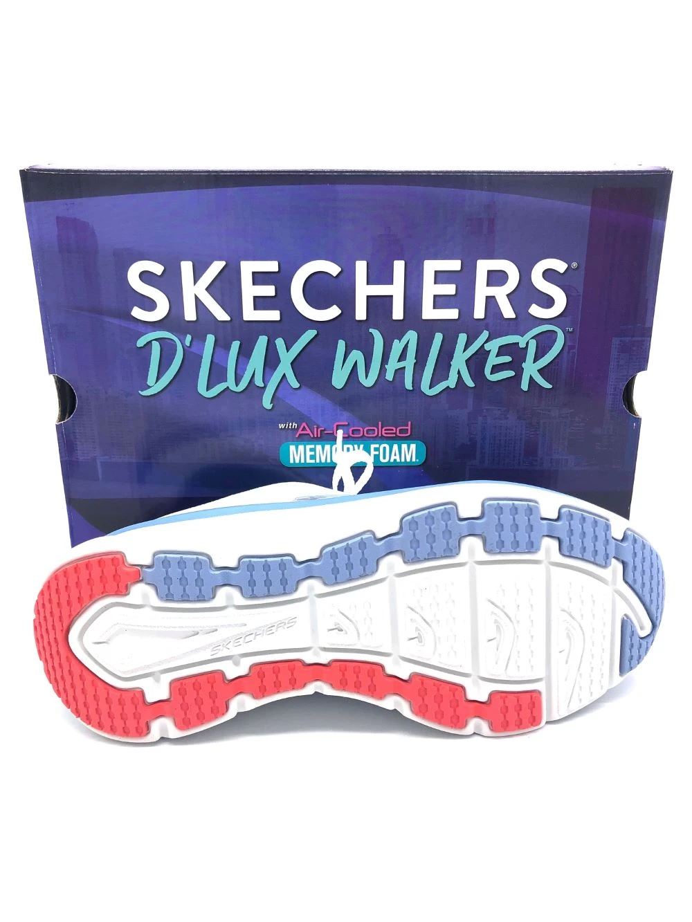 'Skechers' Women's D'Lux Walker-Fresh Finesse - White / Pink / Blue 5 'Skechers' Women's D'Lux Walker-Fresh Finesse - White / Pink / Blue - Image 3