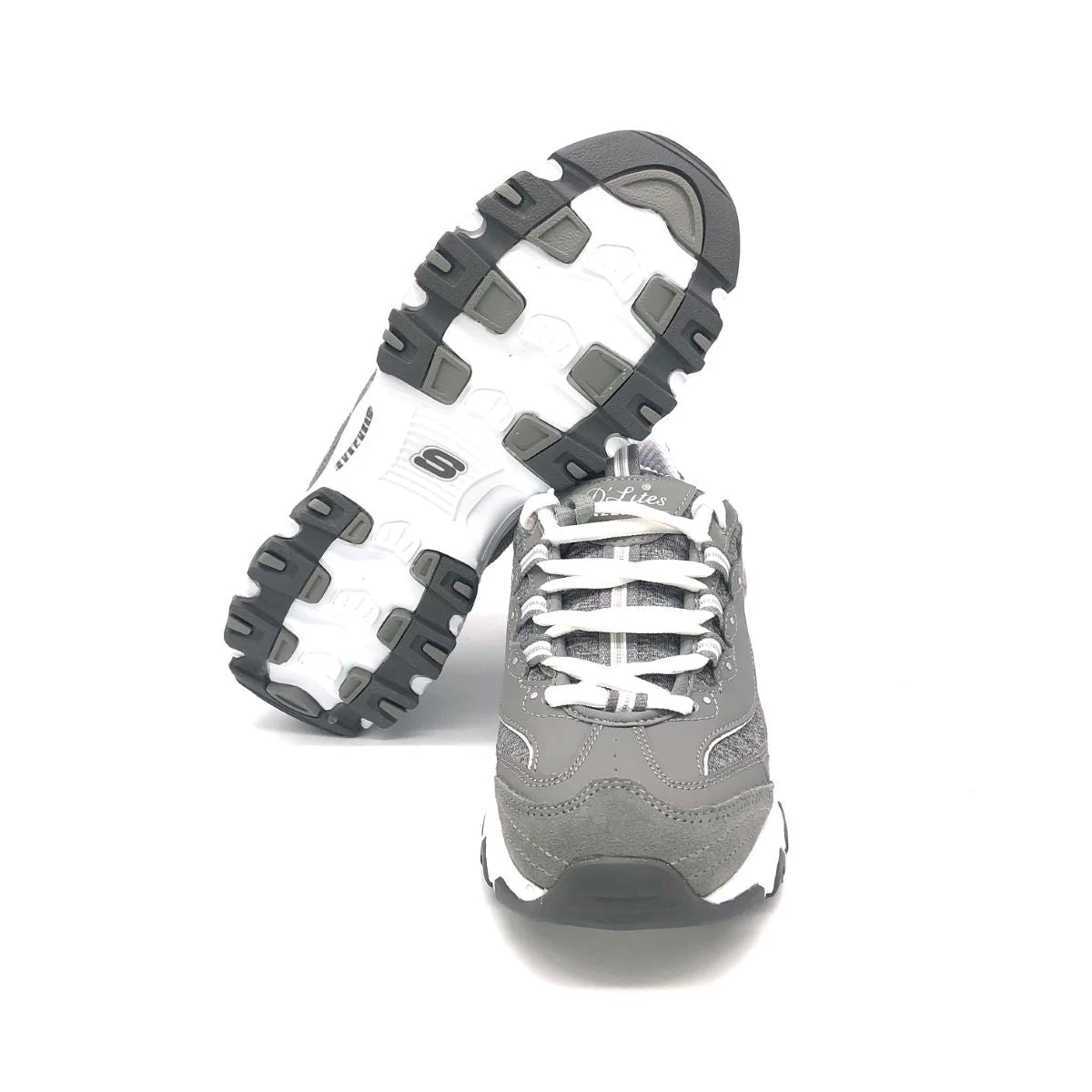 'Skechers' Women's D'Lites Me Time - Gray / White 4 'Skechers' Women's D'Lites Me Time - Gray / White - Image 2
