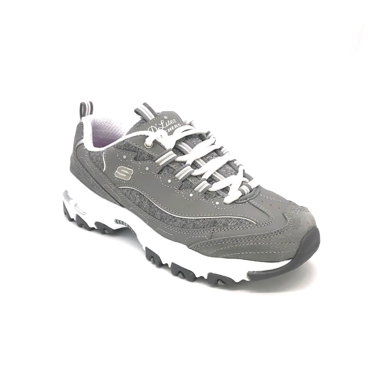 'Skechers' Women's D'Lites Me Time - Gray / White 6 'Skechers' Women's D'Lites Me Time - Gray / White - Image 4