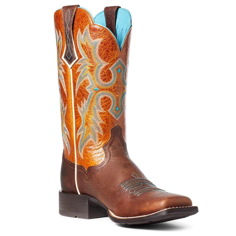 'Ariat' Women's Tombstone Western Square Toe - Hickory 6 'Ariat' Women's Tombstone Western Square Toe - Hickory - Image 4