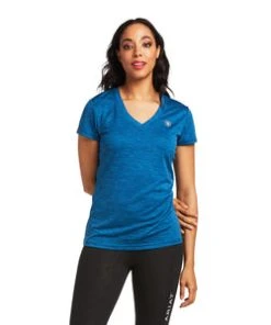 'Ariat' Women's Laguna Short Sleeve Base Layer Tee - Blue Opal
