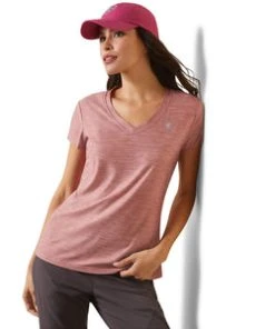 'Ariat' Women's Laguna Logo Baselayer T Shirt - Nostalgia Rose
