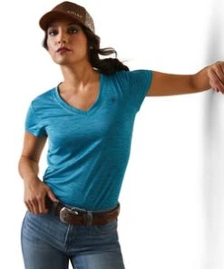 'Ariat' Women's Laguna Patriot T Shirt - Mosaic Blue