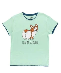 'Lazy One' Women's Loafin' Around PJ Tee - Teal