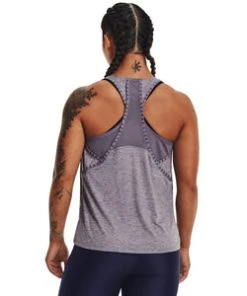 'Under Armour' Women's Knockout Mesh Back Tank - Club Purple