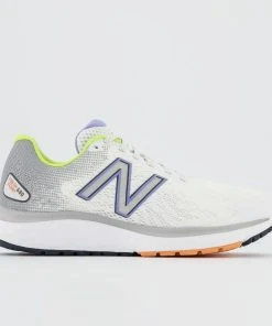 'New Balance' Women's Fresh Foam 680v7 - White / Light Aluminum & Vibrant Violet